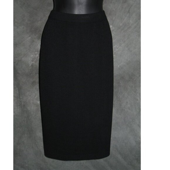 BEAUTIFUL St John evening knit black white rhinestones embellished skirt suit 8 - Picture 10 of 11